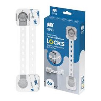 Zabezpieczenia do szaf i szuflad smart lock 6szt