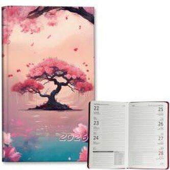 Kalendarz 2026 A6 tygodniowy Sakura