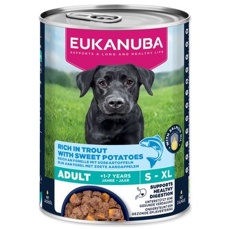 Konzerva EUKANUBA Adult bohatá na pstruha s batáty 400 g