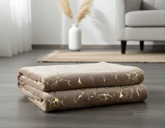 Deka z mikrovlákna FRANCIS béžová/zlatá 150x200 cm MyBestHome