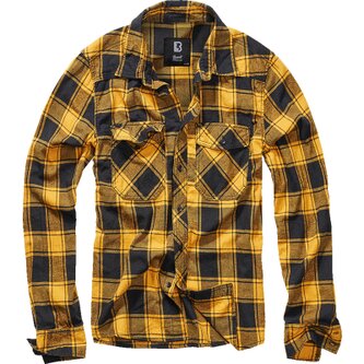Pánská košile Check Shirt, Brandit, černo-žlutá, 3XL