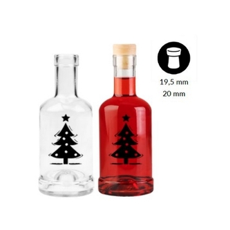 DuraHome Láhev Gin, 250 ml, stromeček, černá