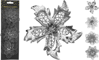 KWIAT Z KLIPSEM komplet 3 sztuk 4wzory