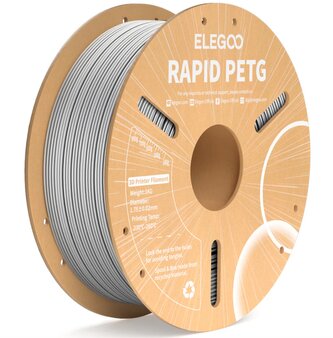 ELEGOO RAPID PETG Filament 1,75 mm, 1 kg, Šedá ELEGOO RAPID PETG Filament 1,75 mm, 1 kg, Šedá