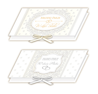 PUDEŁKO OZDOBNE NA BANKNOTY Z OKAZJI ŚLUB 85X165 MRG FOL