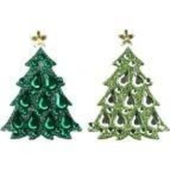 Kryształki samoprzylepne choinki 24x32mm 9szt