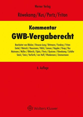 Kommentar GWB-Vergaberecht