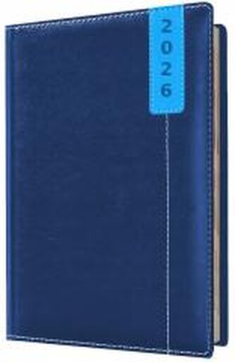 Kalendarz 2026 A6 tygodniowy notesowy niebieski