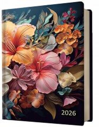 Kalendarz 2026 B6 dzienny kwiaty