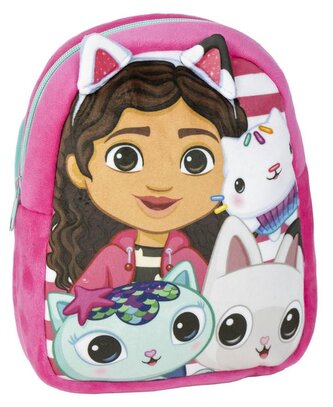 Dětský plyšový batoh Gabby's Dollhouse|Gábinin kouzelný domek: Postavy (objem 3 litry|18 x 22 x 8 cm)