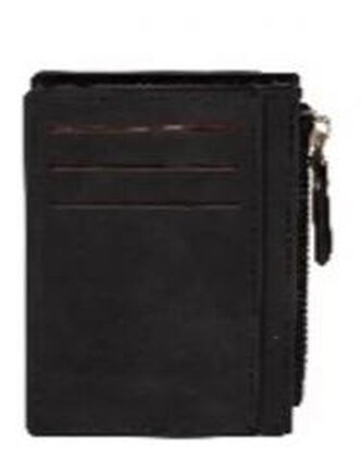Portfel na karty z suwakiem czarny