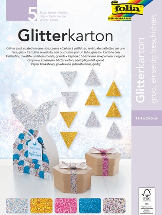 Glitrový papír Coarse 5 ks 17,4 x 24,5 cm