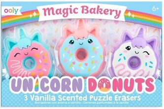 Sada tří gum na tužky s motivem Unicorn Donut