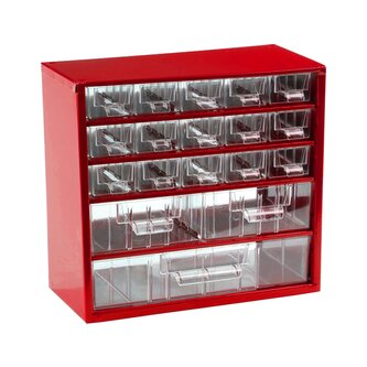 TOKOZ - Zásuvkový organizér 06 / 15S, 2M, 1L - RAL 3002 - Červená