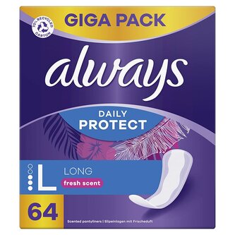 Slipové vložky Daily Protect Long Fresh Scent Always - 64 ks