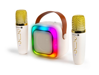 CONNECT IT 2Mic bezdrátový mini party karaoke reproduktor + 2 x mikrofon BÉŽOVÝ CONNECT IT 2Mic bezdrátový mini party karaoke reproduktor + 2 x mikrofon BÉŽOVÝ