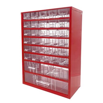 TOKOZ - Zásuvkový organizér 09 / 30S, 2M, 1L - RAL 3002 - Červená