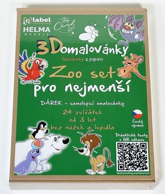 3D Omalovánky Zoo set, 24 zvířátek
