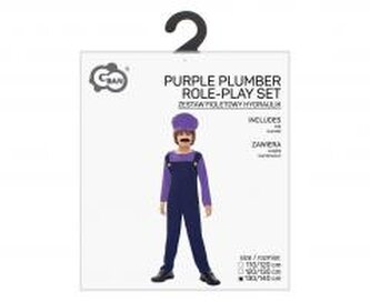 Strój dla dzieci Fioletowy hydraulik 130/140cm