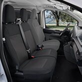 Přesné autopotahy Ford Transit Custom 2024- (dvojité sedadlo spolujezdce, bez stolku)