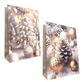 Torebka prezentowa XL Boże Narodzenie szerokie dno