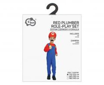 Strój dla dzieci Czerwony hydraulik 110/120cm