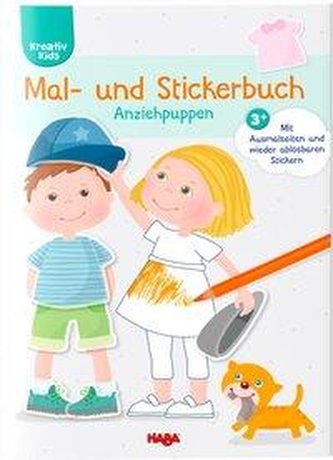 Mal- und Stickerbuch Anziehpuppen