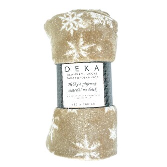 ARÔME HOME Deka 150 x 200 cm, 220 GSM, Tisk Vločky