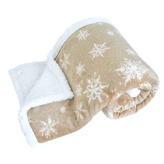 ARÔME HOME Deka s beránkem 150*200, Tisk Vločky