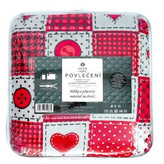 ARÔME HOME Povlečení mikroflanel 140*200 + 70*90, Tisk Knoflíky