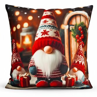 Vánoční polštář XMAS GNOMES 40x40 cm Mybesthome