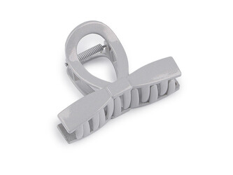 Skřipec do vlasů mašle - 1 ks - 4 šedá světlá