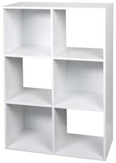 Police se 6 přihrádkami 61 x 91 x 30 cm, bílá KESPER 15975