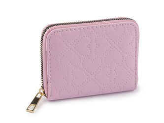 Dámská / dívčí peněženka srdce 9x11 cm - 1 ks - 2 růžová sv.