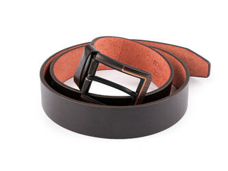 Pánský pásek hladký a prošívaný šíře 3,7 cm - 1 ks - 14 (115 cm) hnědá