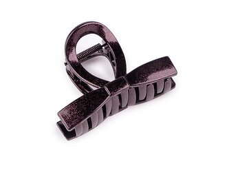 Skřipec do vlasů mašle - 1 ks - 5 fialová tmavá