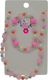 SET Náhrdelník a náramek - Perly a hvězdy