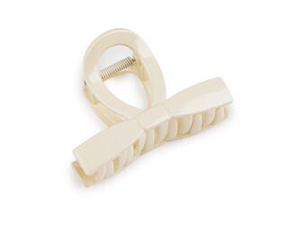 Skřipec do vlasů mašle - 1 ks - 1 krémová světlá