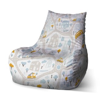 Dětský sedací vak Bean Cestičky s dopravou: 60 x 70 x 70 cm