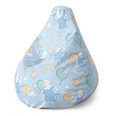 Dětský sedací vak Pear Balónky a hvězdy: 70 x 95 x 15 cm