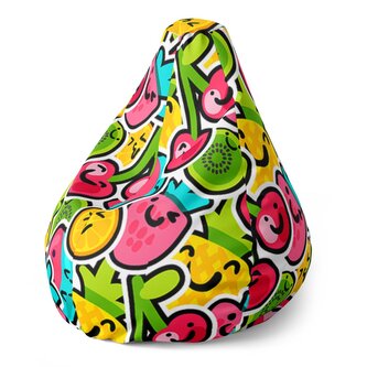 Dětský sedací vak Pear Veselé ovoce: 70 x 95 x 15 cm