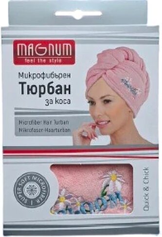 507 MAGNUM - vlasový turban mikrofibr