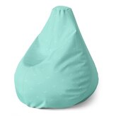 Dětský sedací vak Pear Bílé čárky na tyrkysové: 70 x 95 x 15 cm