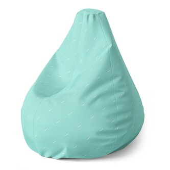 Dětský sedací vak Pear Bílé čárky na tyrkysové: 70 x 95 x 15 cm