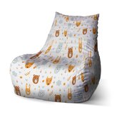 Dětský sedací vak Bean Medvěd a liška: 60 x 70 x 70 cm