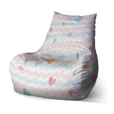 Dětský sedací vak Bean Barevná srdíčka: 60 x 70 x 70 cm