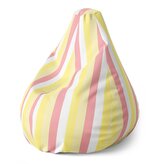 Dětský sedací vak Pear Žlutorůžové pruhy: 70 x 95 x 15 cm