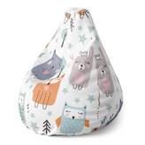 Dětský sedací vak Pear Animovaná lesní zvířátka: 70 x 95 x 15 cm