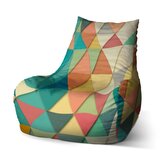Dětský sedací vak Bean Trojúhelníky: 60 x 70 x 70 cm