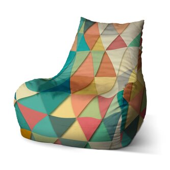 Dětský sedací vak Bean Trojúhelníky: 60 x 70 x 70 cm
